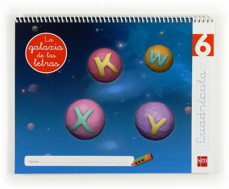 LECTOESCRITURA LA GALAXIA DE LAS LETRAS 5 AÑOS NIVEL 6 CUADRÍCULA 12