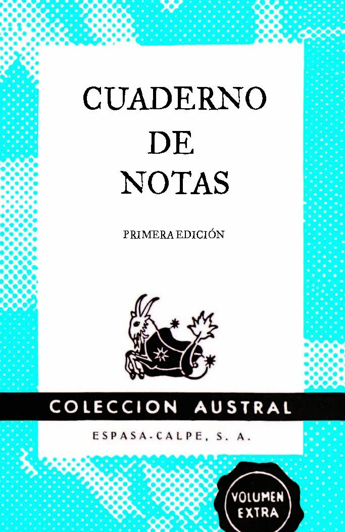 Cuaderno de notas azul 11,2x17,4cm