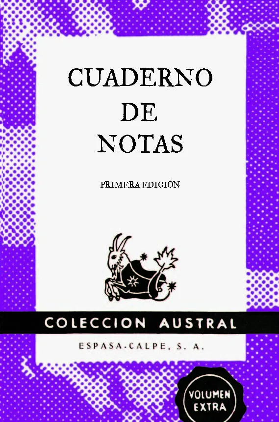 Cuaderno de notas violeta 9x14cm
