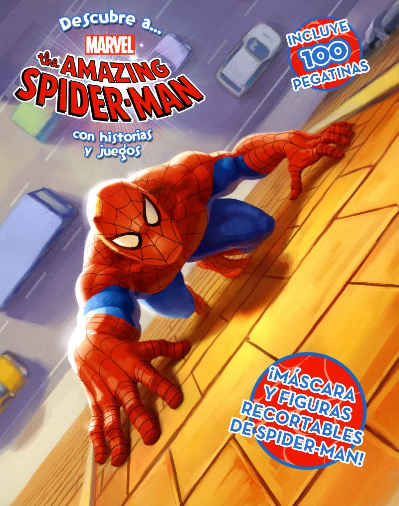 SPIDER-MAN -DESCUBRE A ..- PEGATINAS MASCARAS-