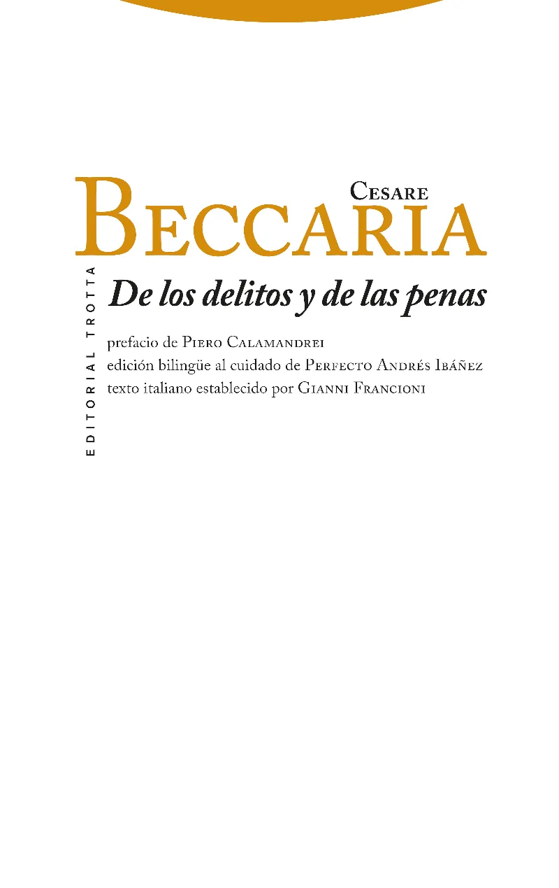 DE LOS DELITOS Y DE LAS PENAS