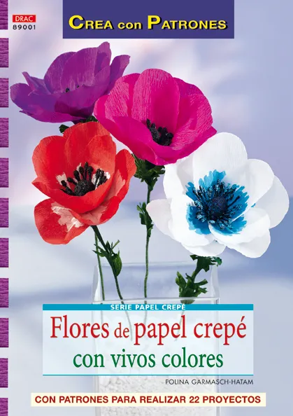 Flores de papel crepé con vivos colores