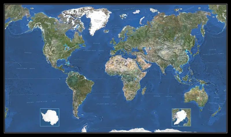 Planisferio Foto Satélite