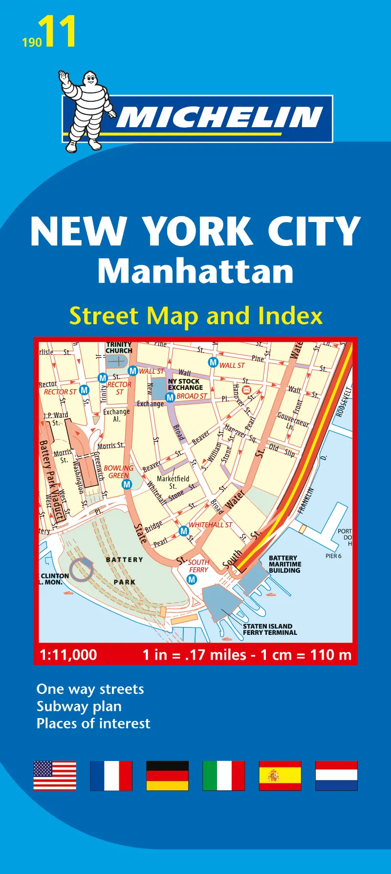 NEW YORK CITY MANHATTAN -STREET MAP AND INDEX-