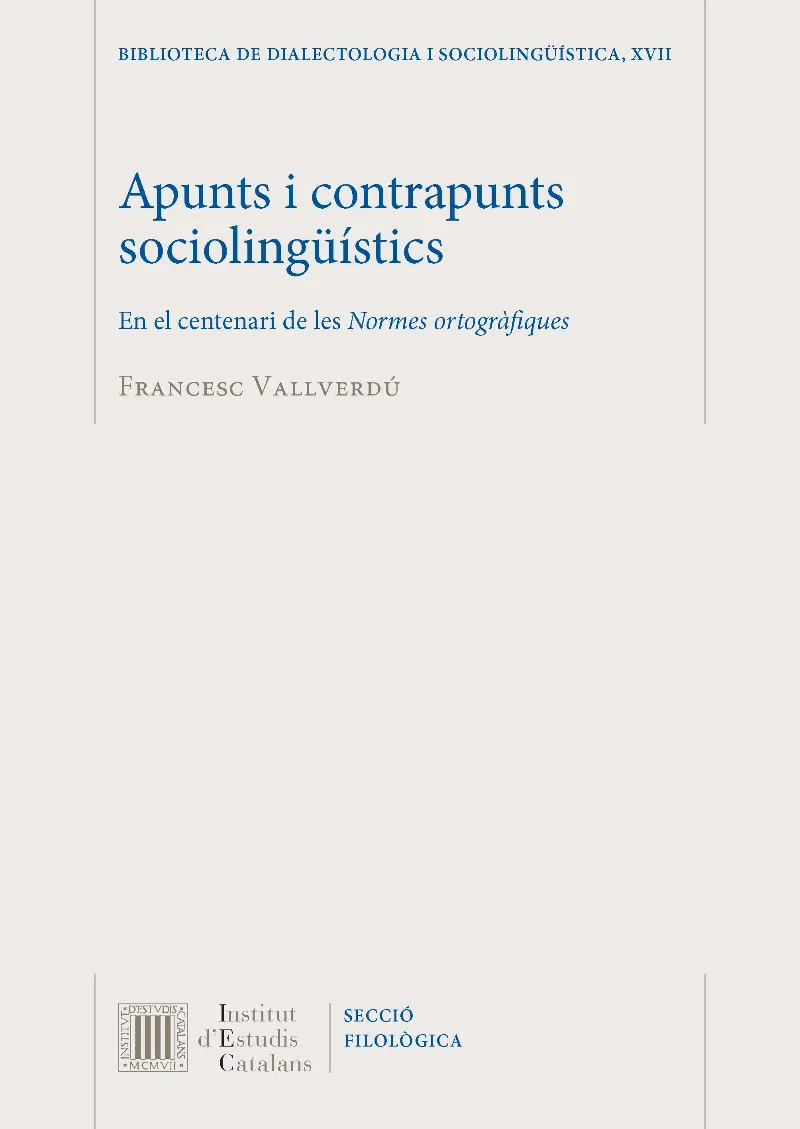 Apunts i contrapunts sociolingüístics