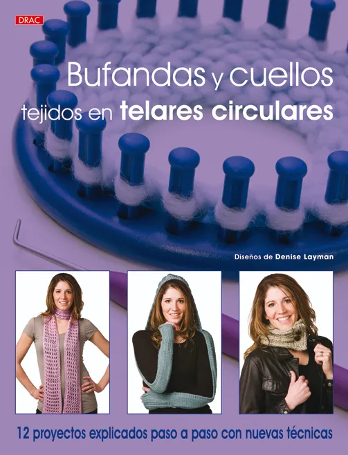 Bufandas y cuellos tejidos en telares circulares