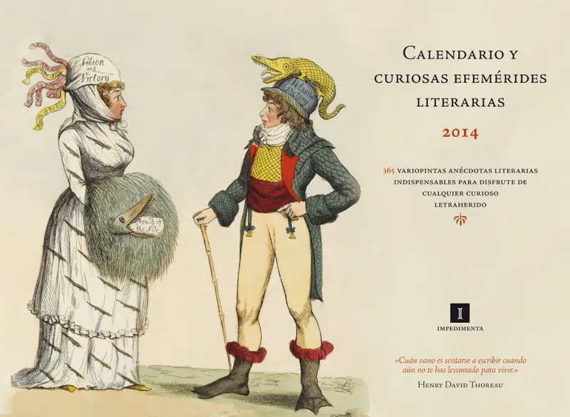 CALENDARIO Y CURIOSAS EFEMERIDES LITERARIAS 2014