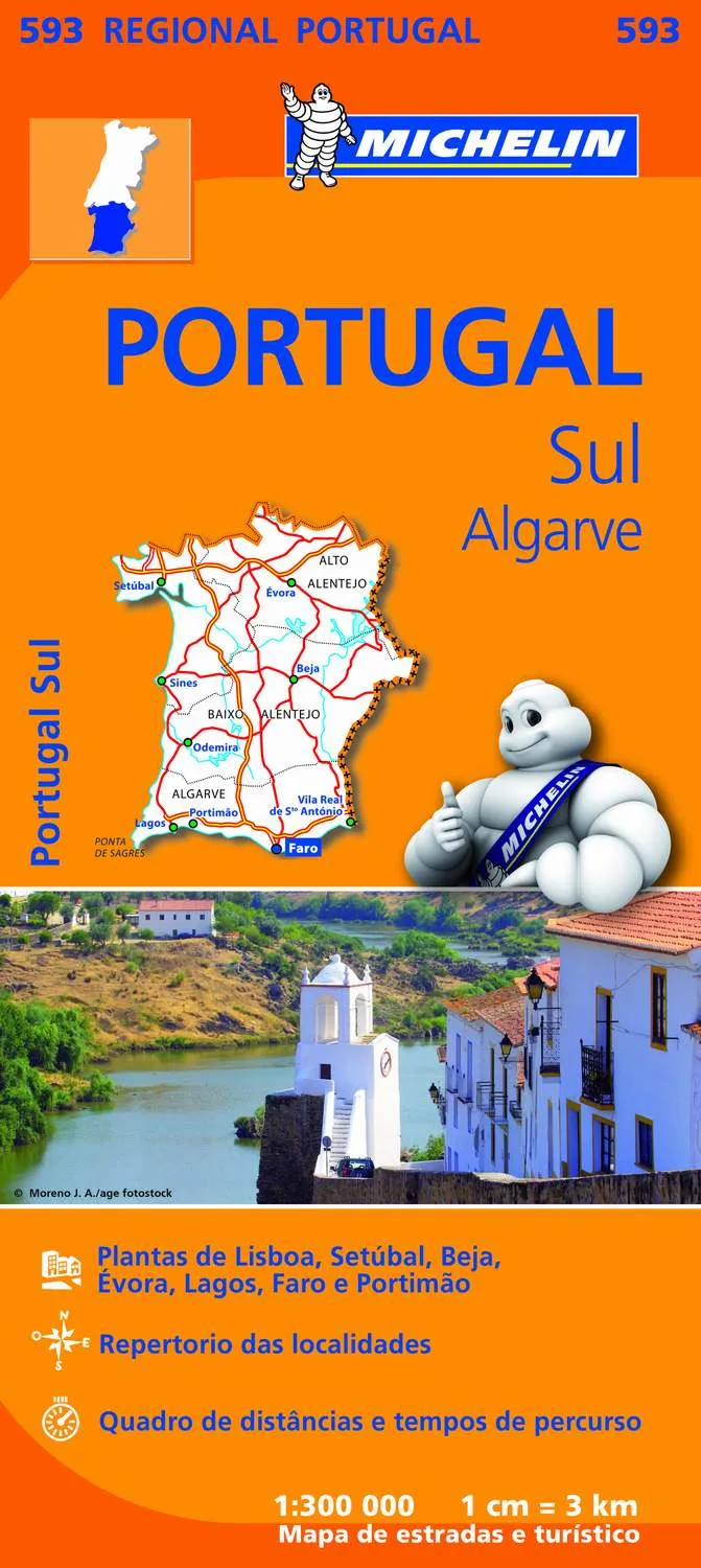 Mapa Regional Portugal Sul - Algarve
