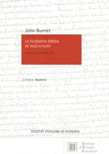 La Filosofia grega : de Tales a Plató