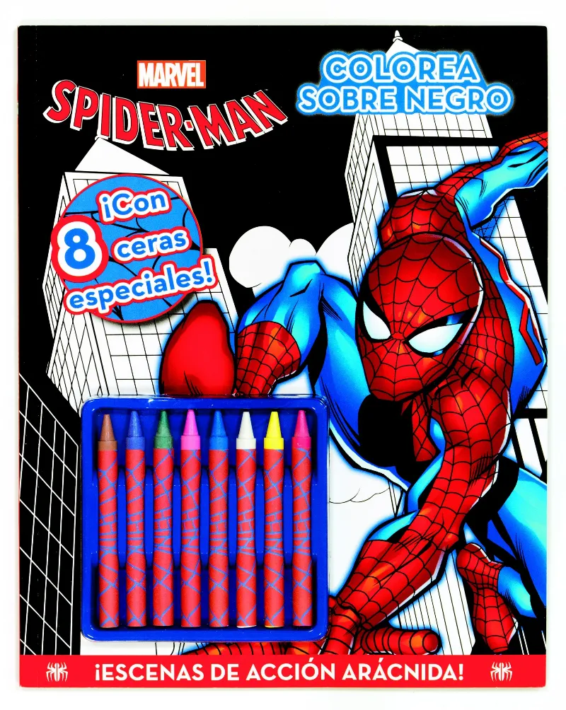 Spider-Man. Colorea sobre negro