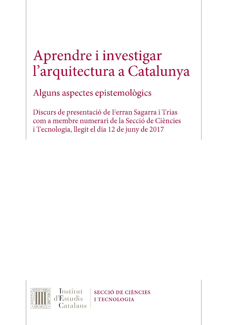 Aprendre i investigar l'arquitectura a Catalunya