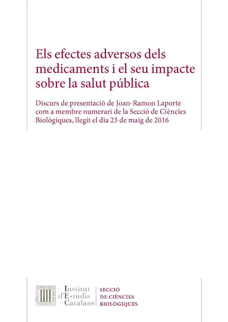 Els efectes adversos dels medicaments i el seu impacte sobre la salut pública