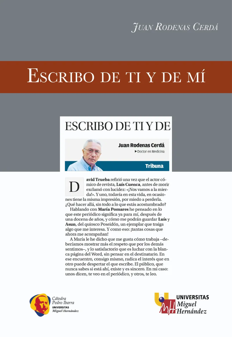 Escribo de ti y de mí
