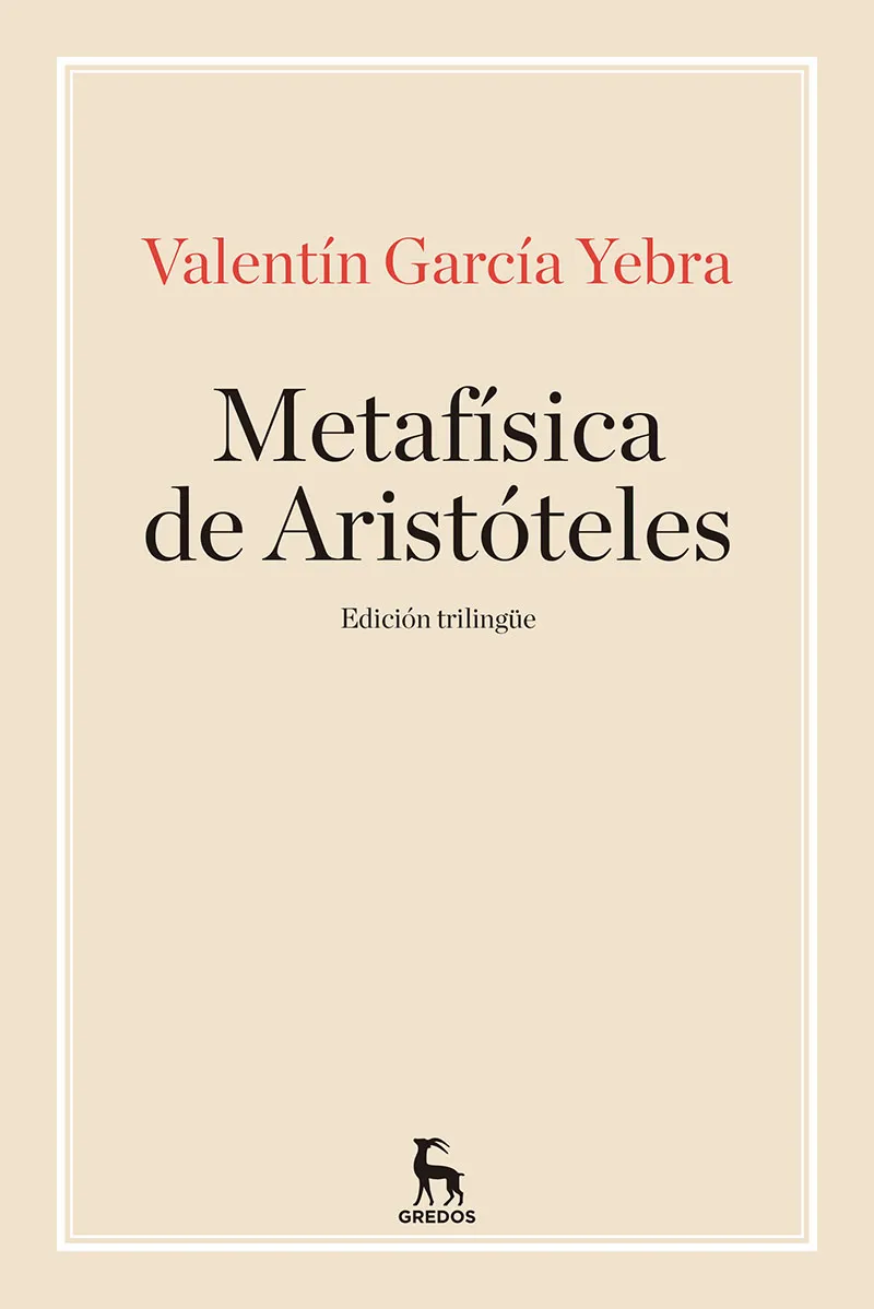 METAFISICA DE ARISTOTELES -ED. TRILINGUE-