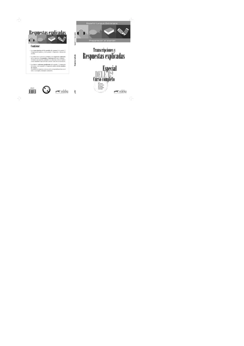 ESPECIAL DELE B2 CURSO COMPLETO. LIBRO DE RESPUESTAS EXPLICADAS Y TRANSCRIPCIONES