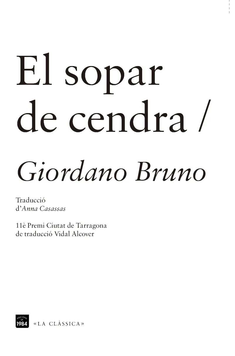 SOPAR DE CENDRA,EL