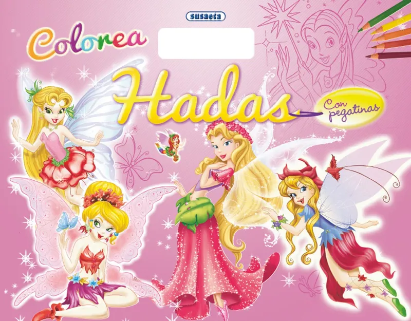 Colorea hadas con pegatinas