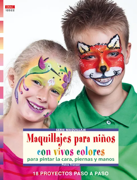 Maquillajes para niños con vivos colores para pintar la cara, piernas y manos
