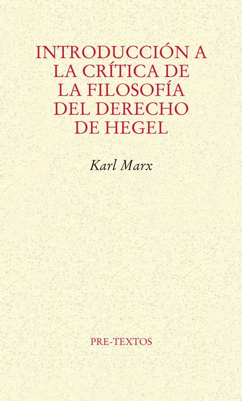 Introducción a la crítica de la filosofía del derecho de Hegel