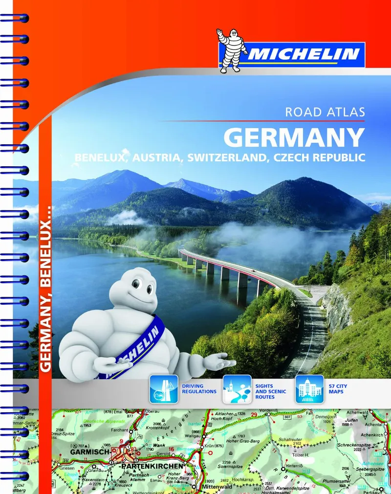Road Atlas Germany, Benelux, Austria, Switzerland, Czech Republic