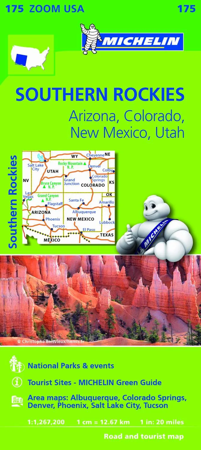 Mapa Zoom USA Southern Rockies