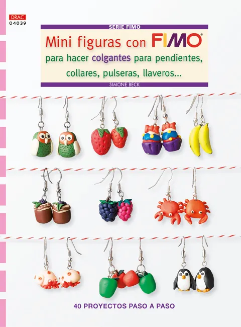 Mini Figuras con Fimo para hacer colgantes para pendientes, collares, pulseras, llaveros