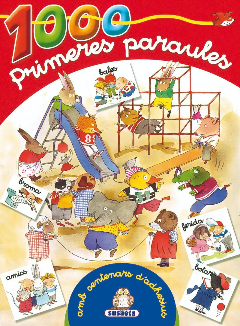 1000 Primeres paraules - rojo - amb centenars d'adhesius