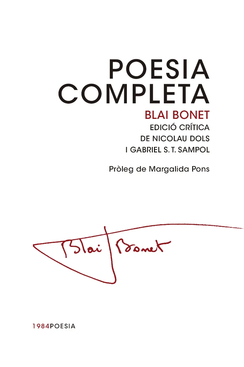 POESIA COMPLETA -BLAI BONET-