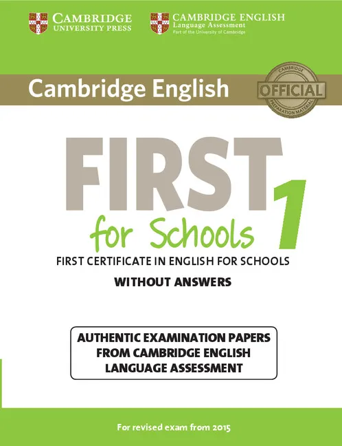 FC CAMBRIDGE FCE FOR SCHOOLS 1 2015 SB NO KEY
