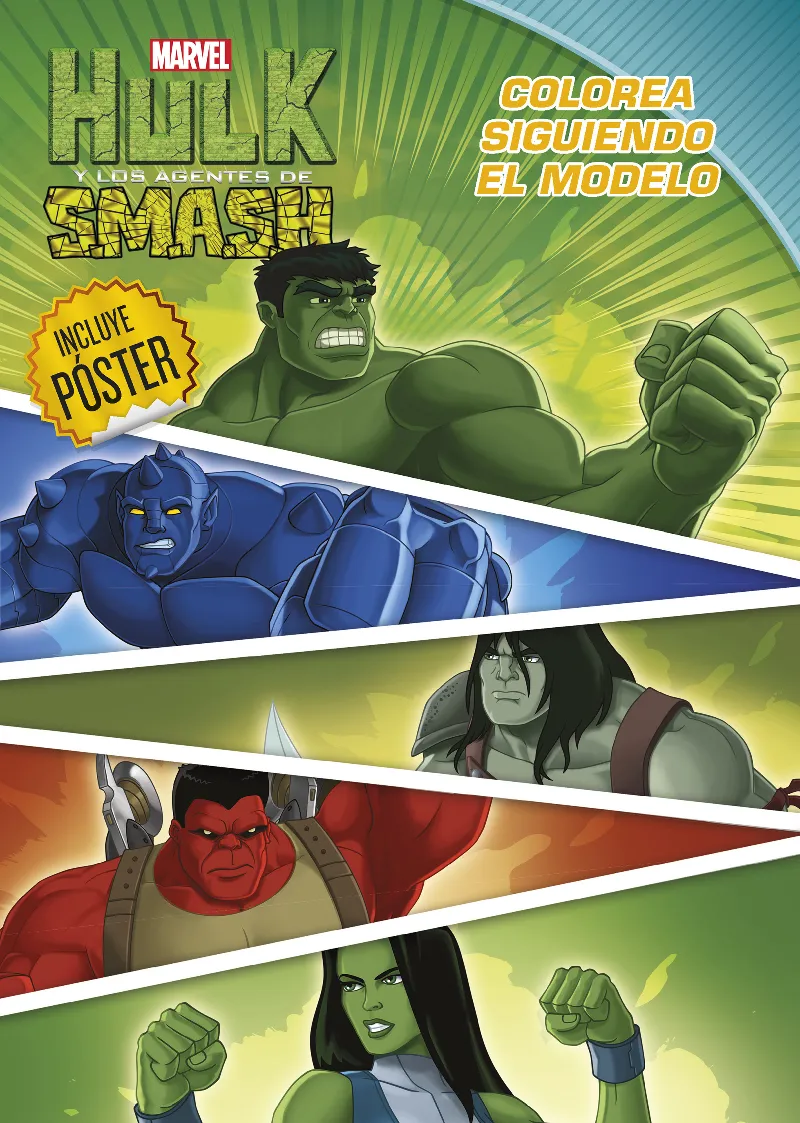 Hulk. Colorea siguiendo el modelo
