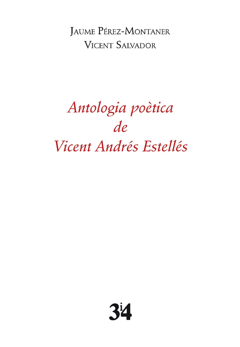 ANTOLOGIA POETICA DE VICENT ANDRES ESTELLES