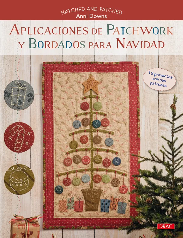 Aplicaciones de patchwork y bordados para navidad