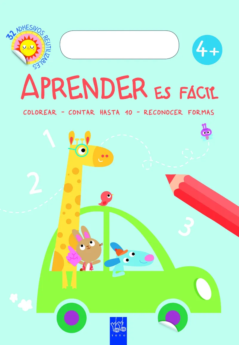 APRENDER ES FACIL +4 COLOREAR CONTAR HASTA 10 RECONOCER FORMAS