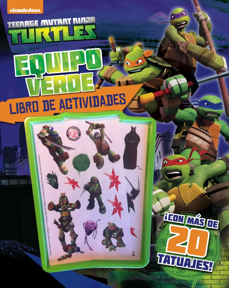 EQUIPO VERDE LIBRO DE ACTIVIDADES TURTLES TEENAGE MUTANT NINJA