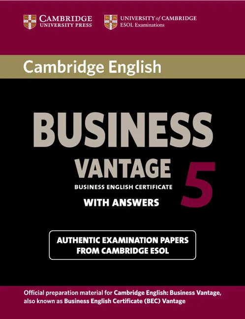 BEC VANTAGE CAMBRIDGE PRACTICE TEST 5 SB + KEY