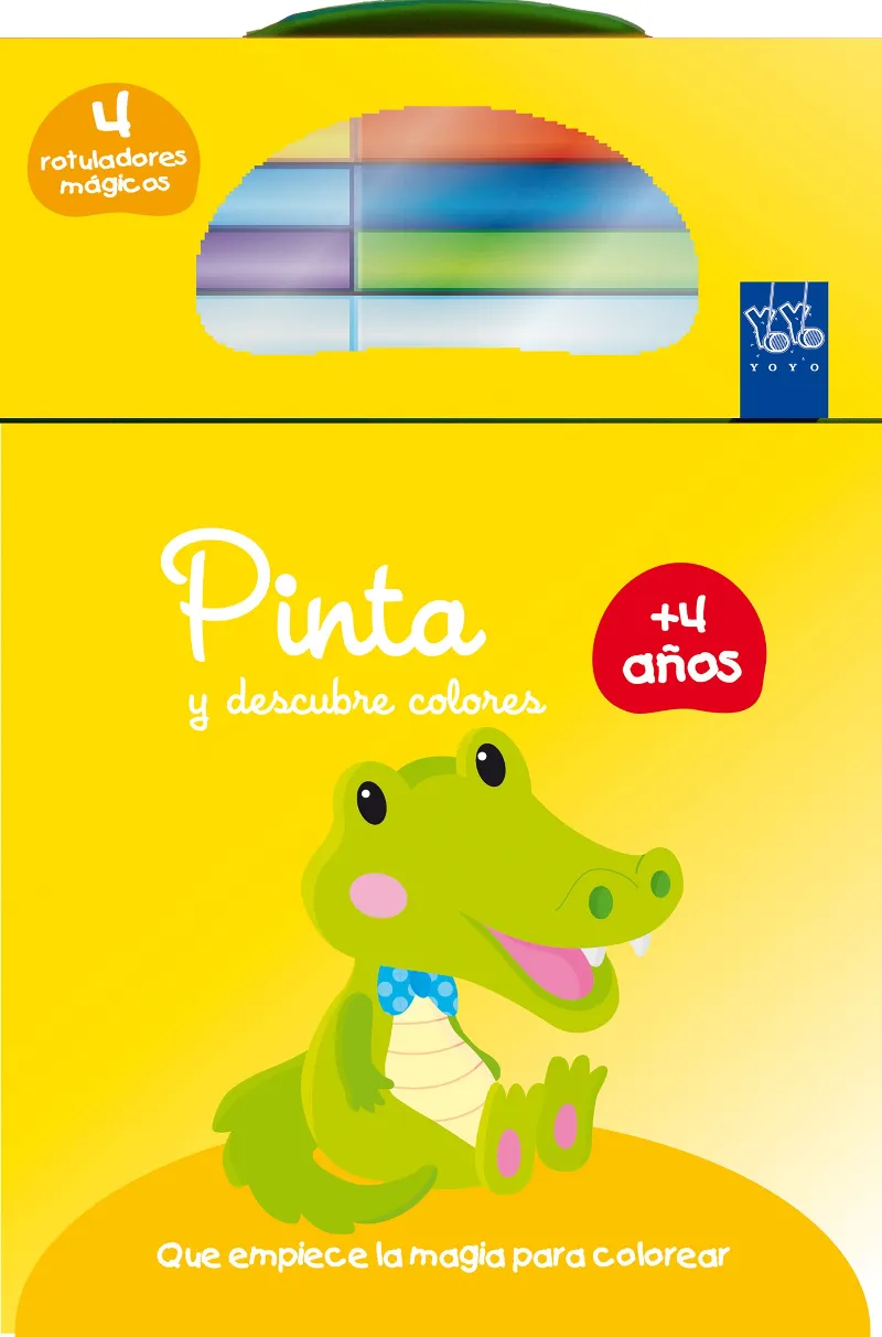 PINTA Y DESCUBRE COLORES COCODRILO +4 -GROG-