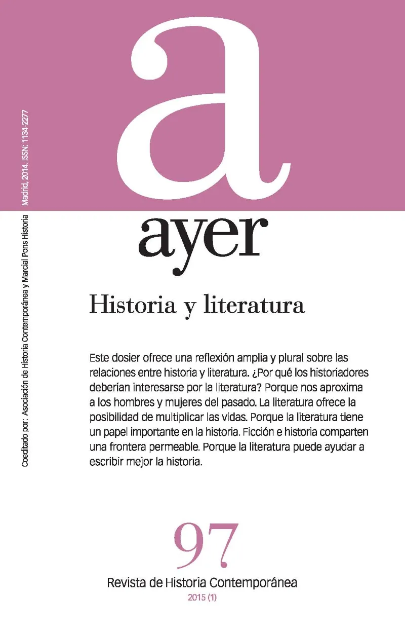 AYER 97 HISTORIA Y LITERATURA