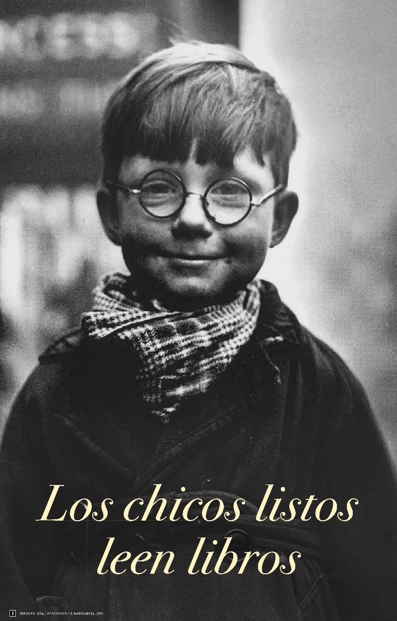Cartel "Los chicos listos leen libros"