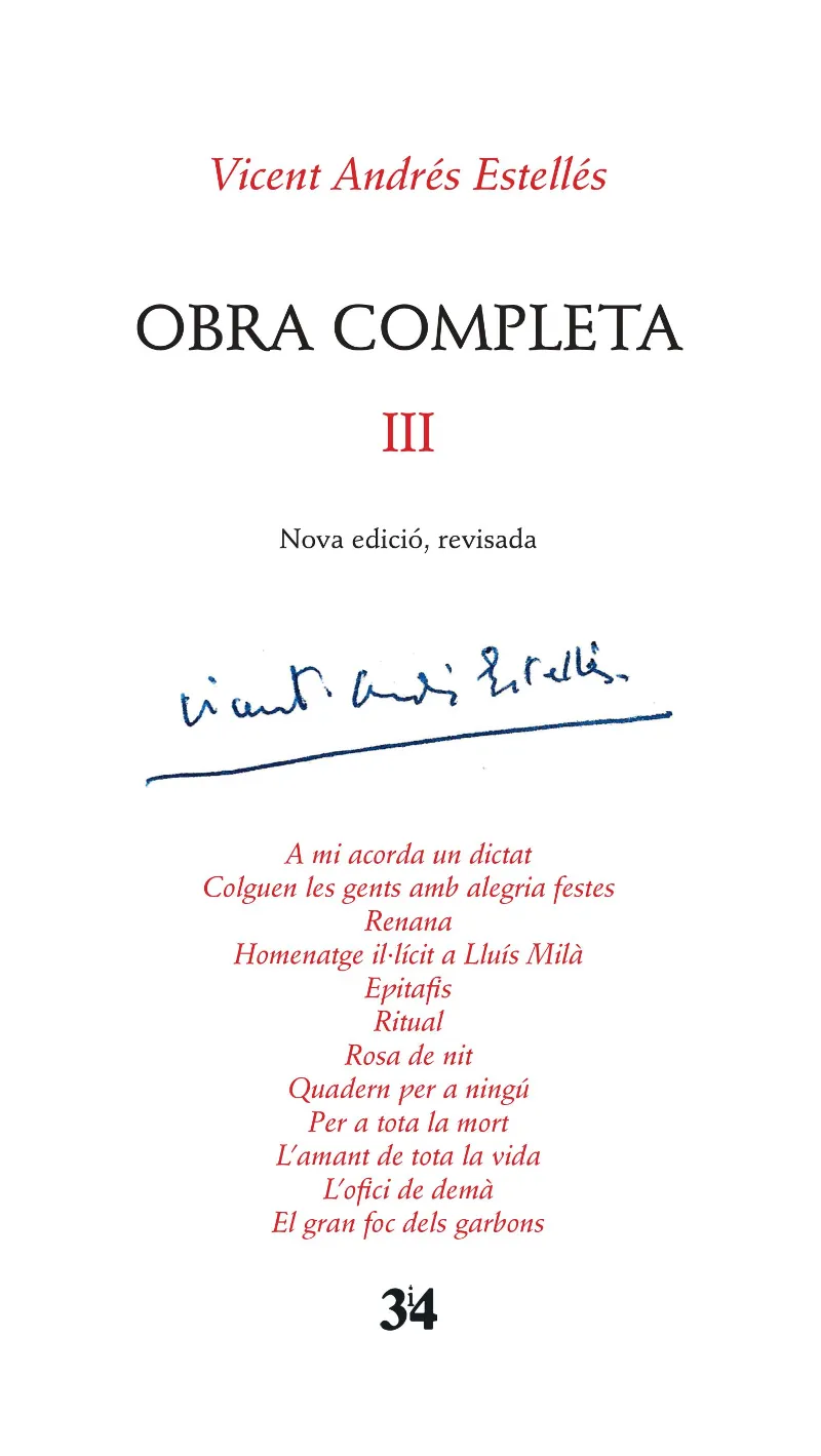 OBRA COMPLETA III -NOVA EDICIO REVISADA-