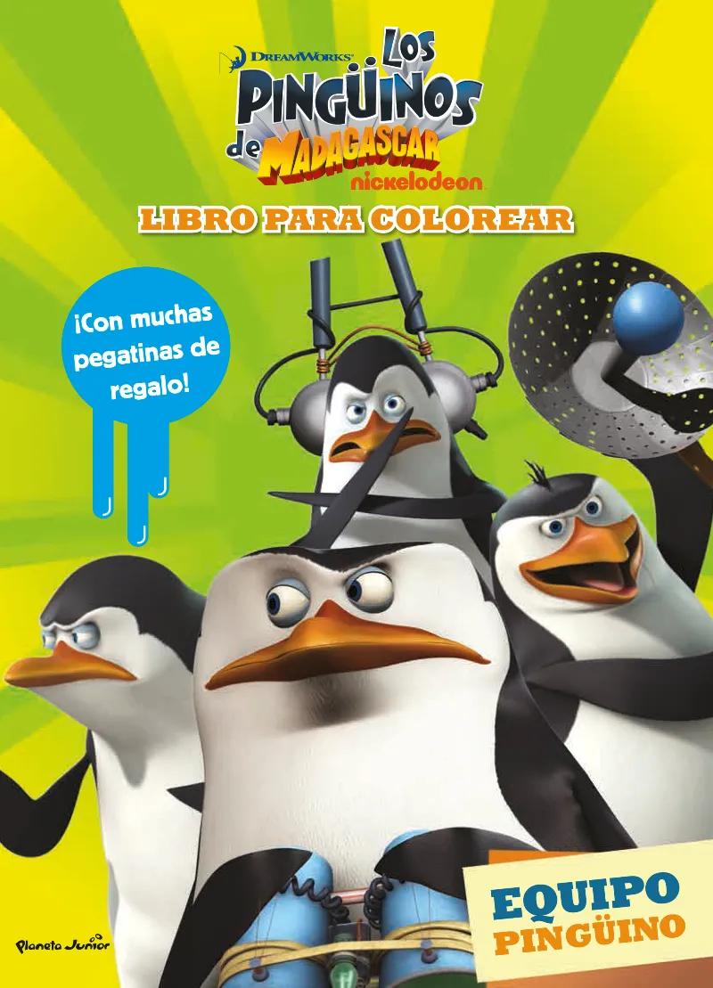 PINGUINOS DE MADAGASCARLOS, -LIBRO PARA COLOREAR- EQUIPO PINGUINO