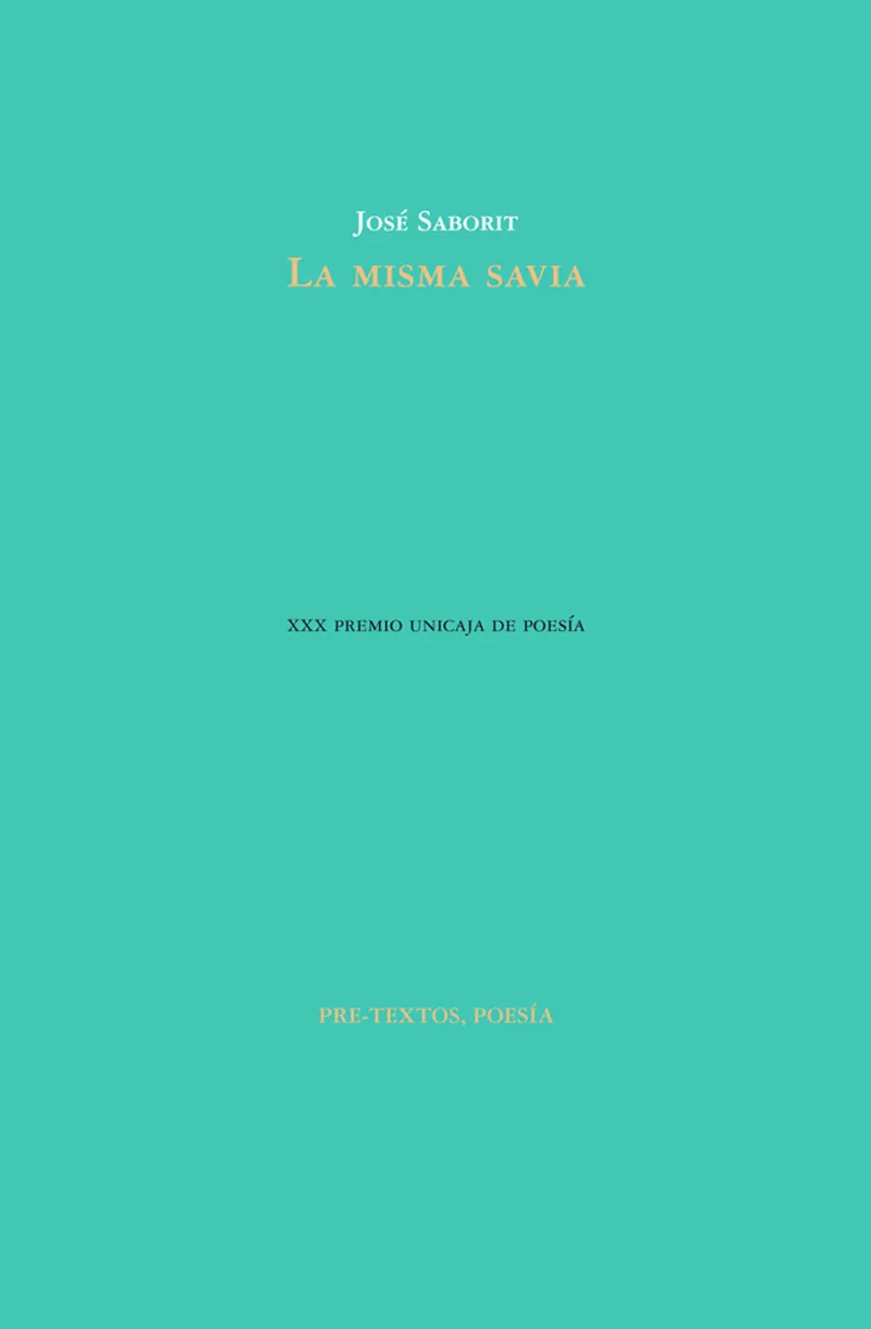 MISMA SAVIA,LA -XXX PREMIO UNICAJA DE POESIA-