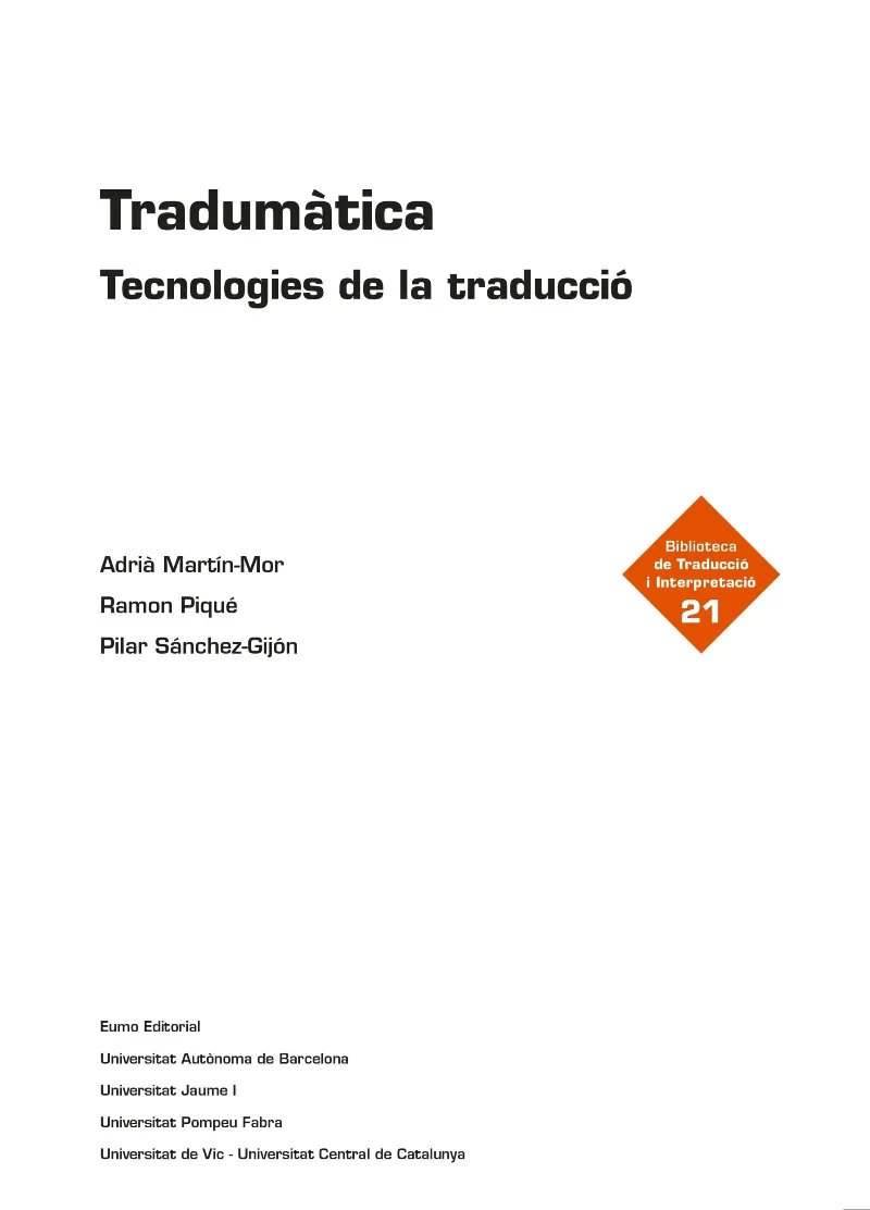TRADUMATICA -TECNOLOGIES DELA TRADUCCIO-