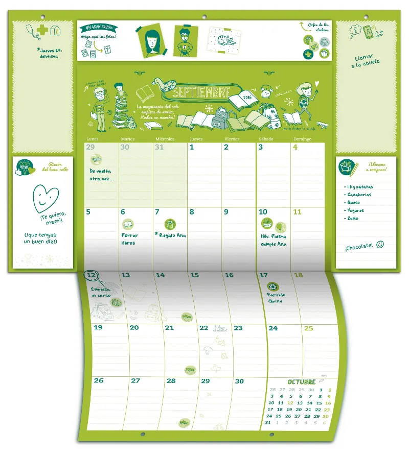 TU CALENDARIO FAMILIAR -16 MESES DE SETIEMBRE 2016 A DICIEMBRE 2017