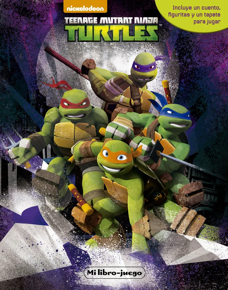 TEENAGE MUTANT NINJA TURTLES - MI LIBRO JUEGO- + MUÑECOS