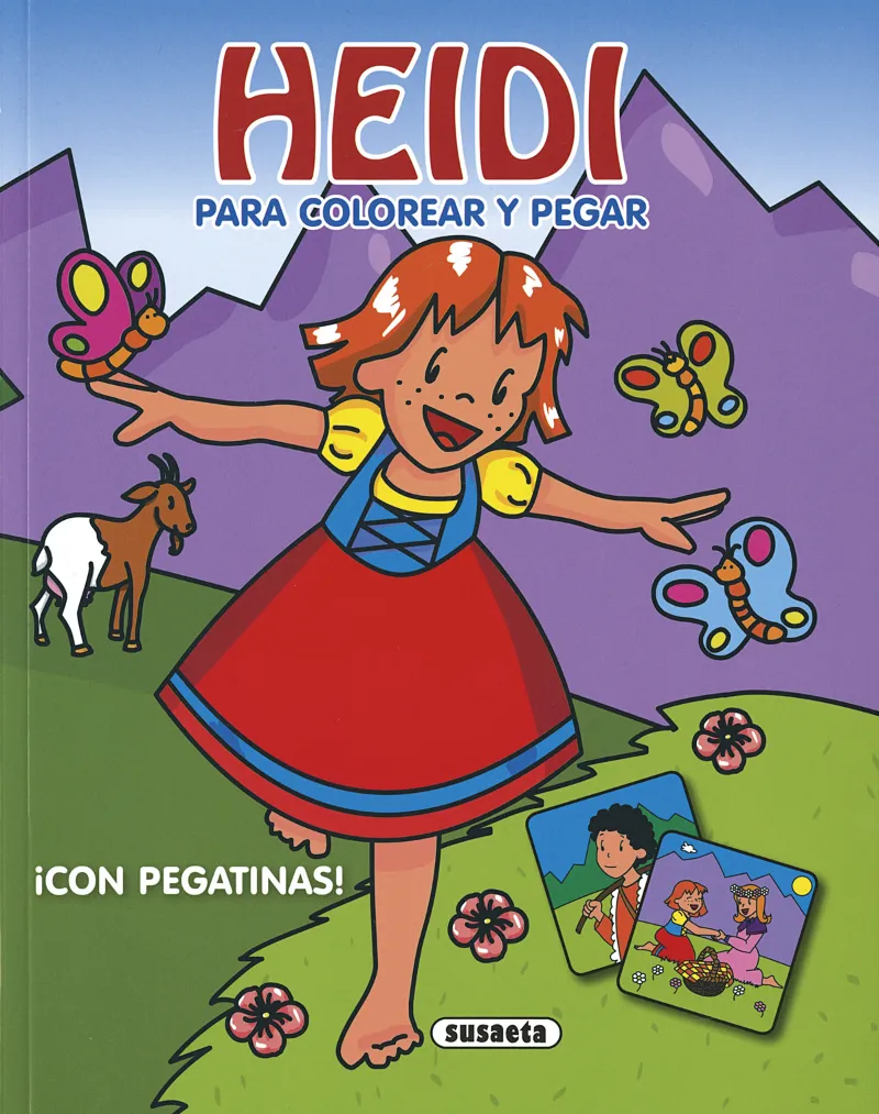 Heidi para colorear y pegar