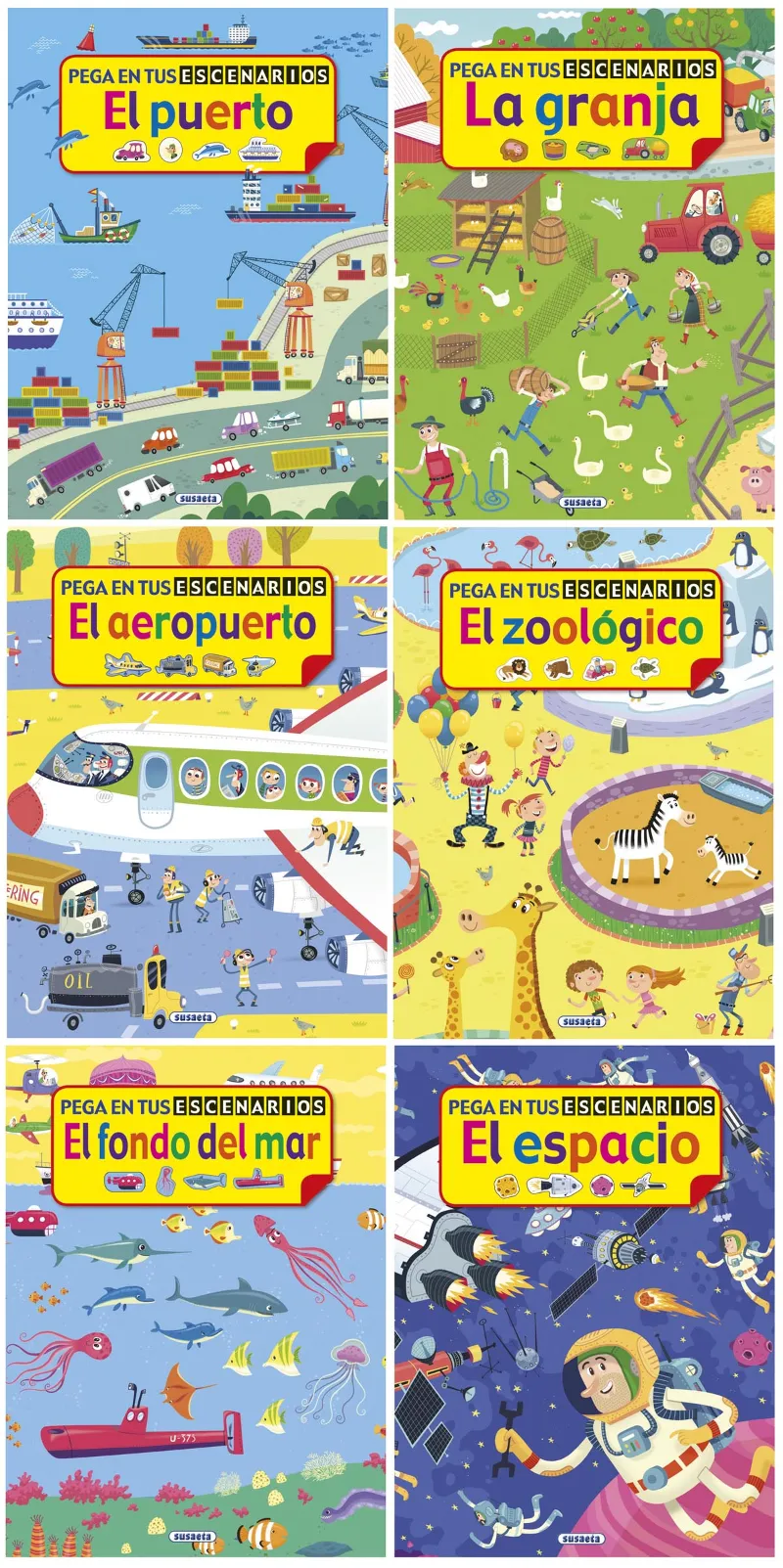 Pega en tus escenarios (6 títulos)