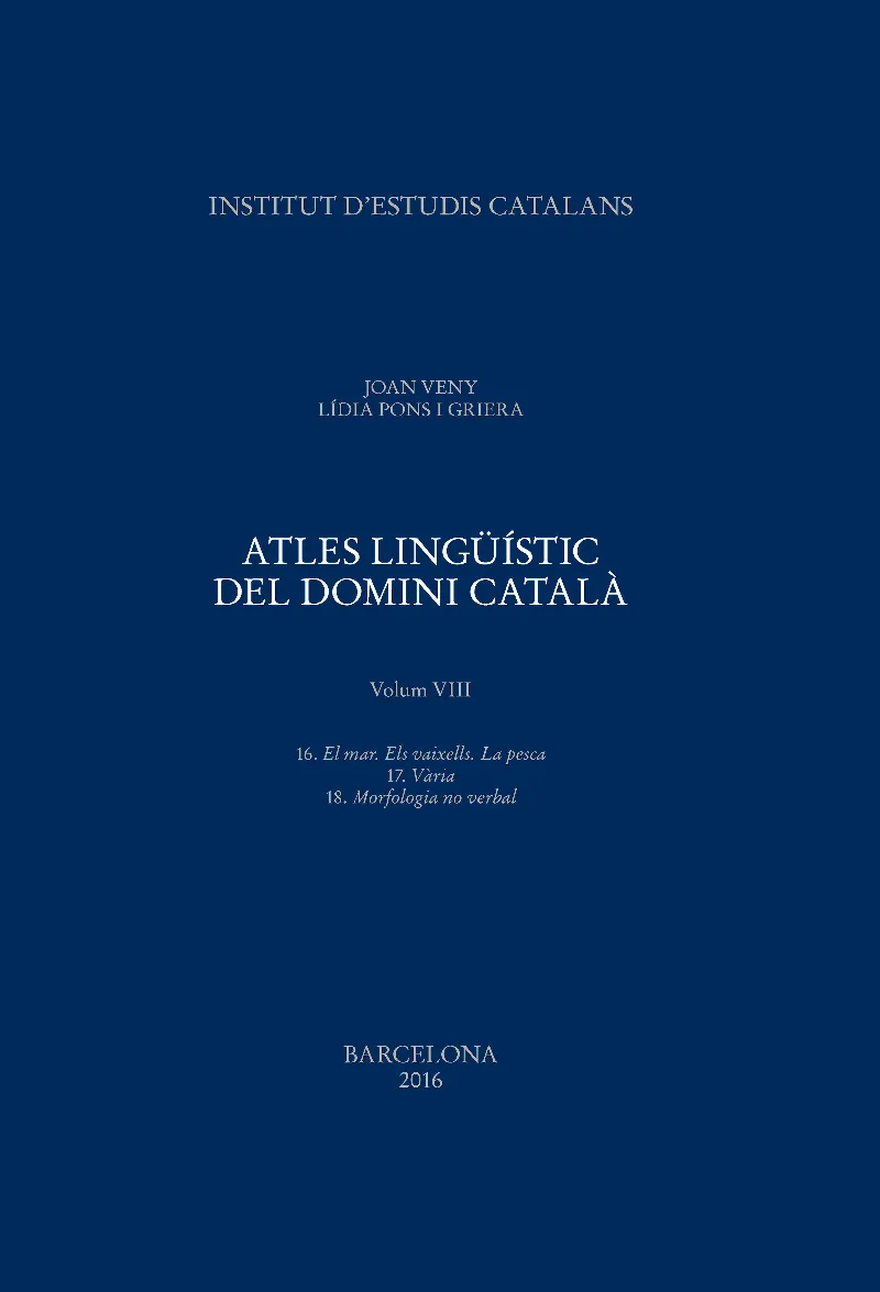 Atles lingüístic del domini català. Volum VIII