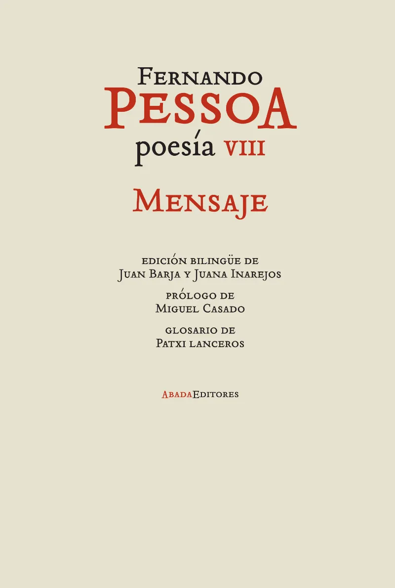 POESIA VIII MENSAJE -EDICION BILINGUE DE JUAN BARJA Y JUANA INAREJOS-
