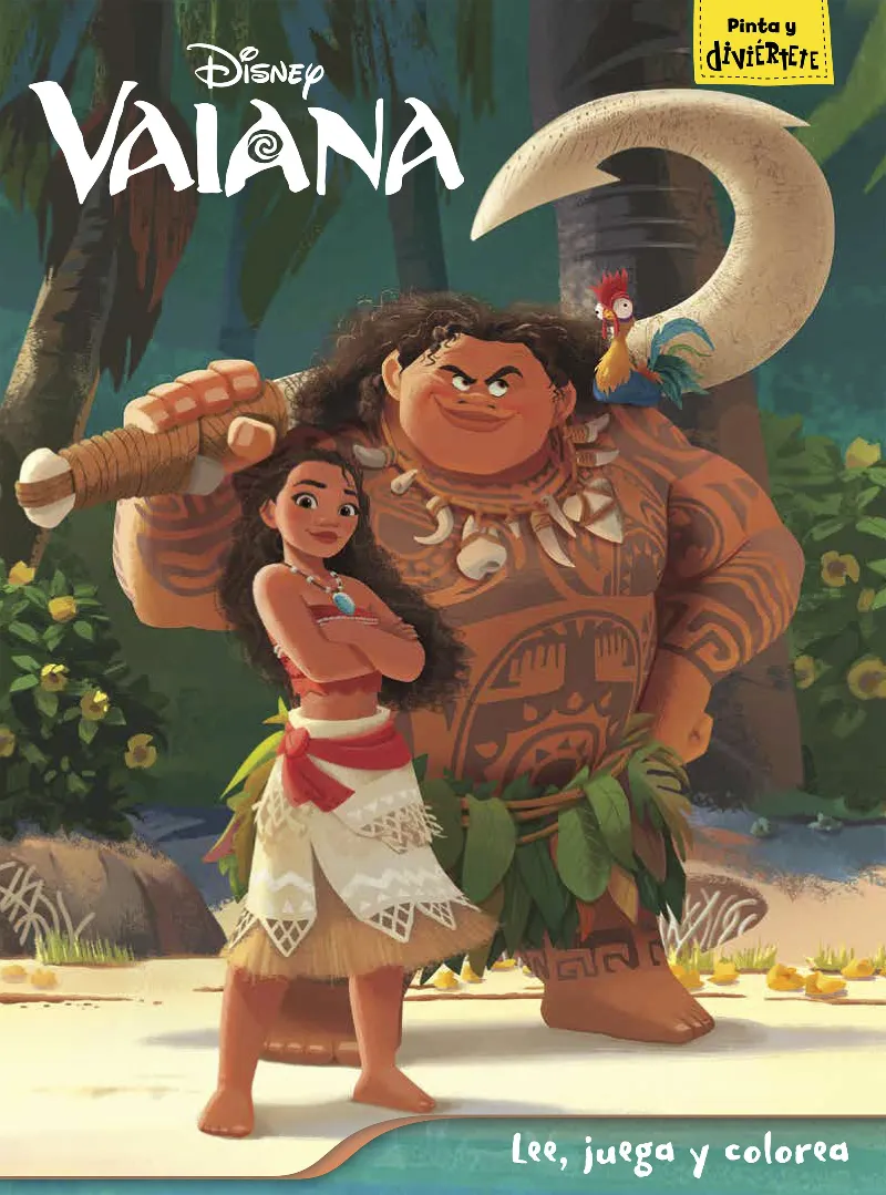 VAIANA LEE JUEGA Y COLOREA
