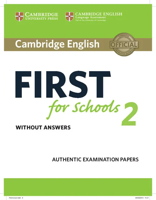 FC CAMBRIDGE FCE FOR SCHOOLS 2 SB NO KEY